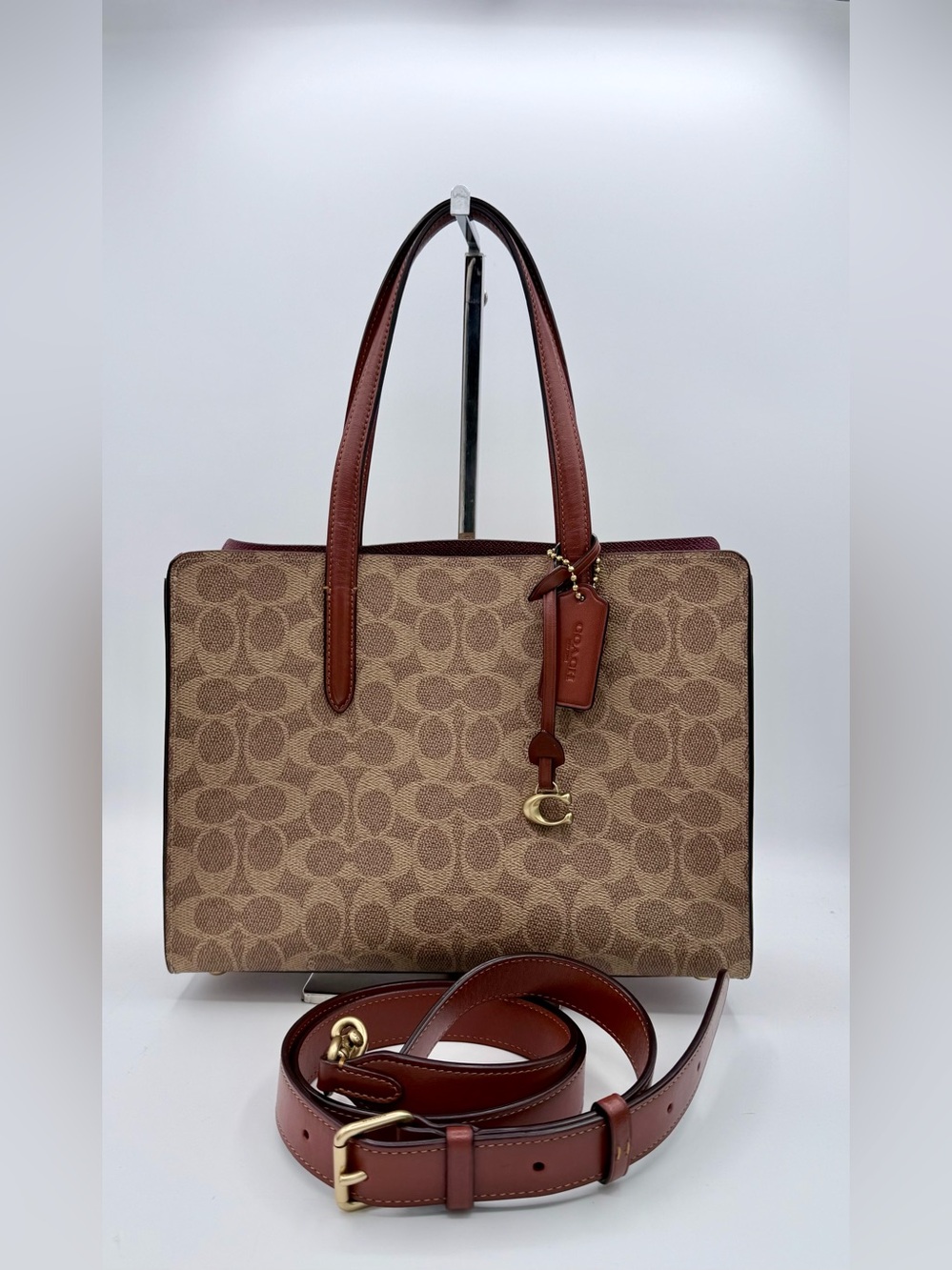 Coach Carter Carryall 28‎ Signature Canvas Tote CK457 EUC